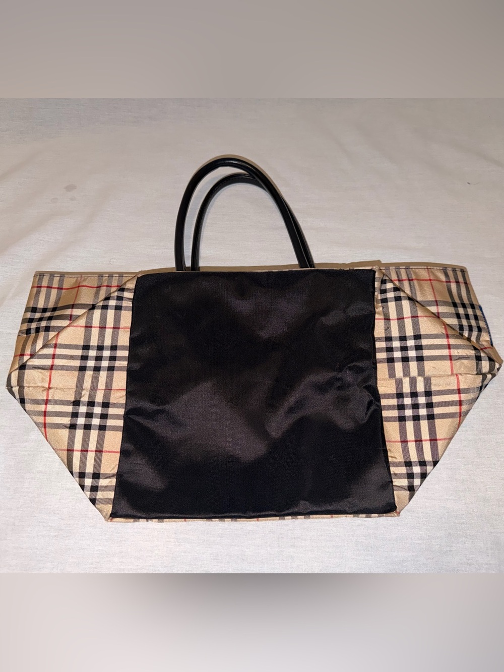 Burberry Blue Label Nova Check Canvas Zipper Tote Bag - Picture 9 of 16